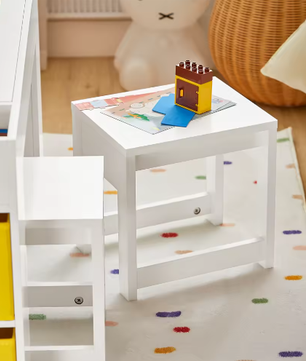 Kindertafel met 2 Stoelen en Opbergruimte – Multifunctionele Kinderzitgroep