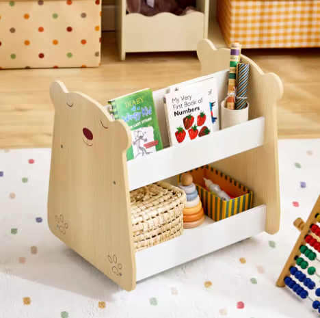 Kinderopbergkast met Wielen voor Boeken en Speelgoed