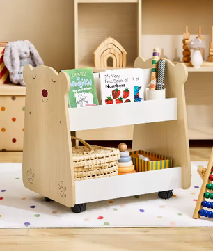 Kinderopbergkast met Wielen voor Boeken en Speelgoed