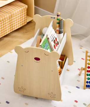 Kinderopbergkast met Wielen voor Boeken en Speelgoed