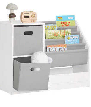 Kinderboekenplank met Opbergboxen voor Boeken en Speelgoed