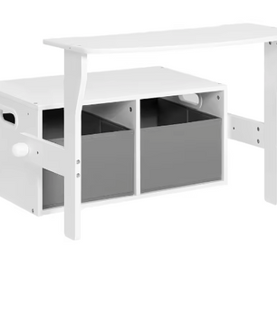 2-in-1 Kindertafel met Bank en Opbergruimte