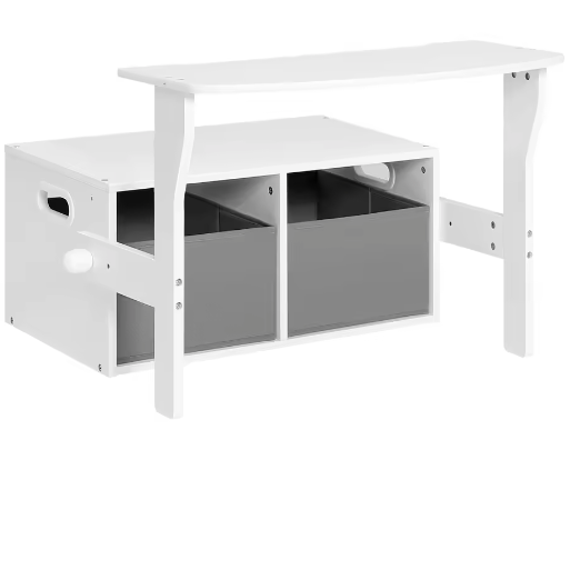 2-in-1 Kindertafel met Bank en Opbergruimte
