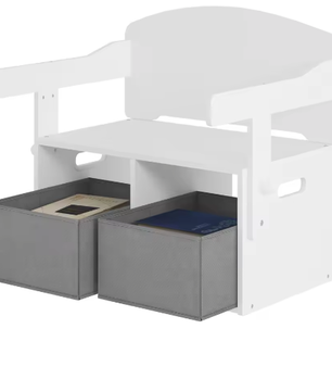 2-in-1 Kindertafel met Bank en Opbergruimte