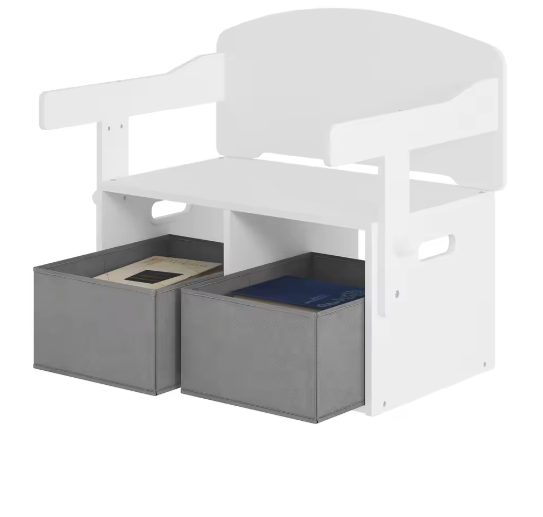 2-in-1 Kindertafel met Bank en Opbergruimte