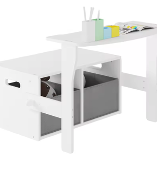 2-in-1 Kindertafel met Bank en Opbergruimte