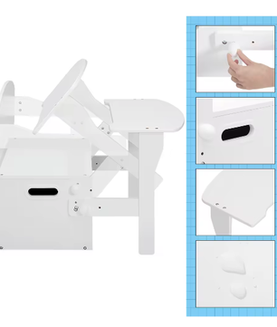 2-in-1 Kindertafel met Bank en Opbergruimte