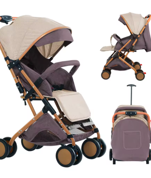 Kinderwagen 0–6 Jaar – Inklapbaar, Zit- en Ligstand, met Klamboe