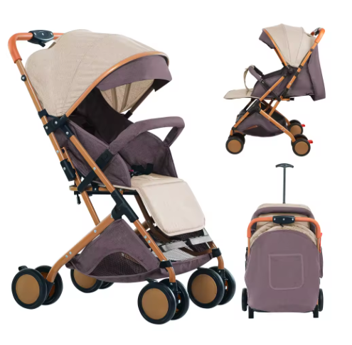 Kinderwagen 0–6 Jaar – Inklapbaar, Zit- en Ligstand, met Klamboe