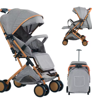 Kinderwagen 0–6 Jaar – Inklapbaar, Zit- en Ligstand, met Klamboe