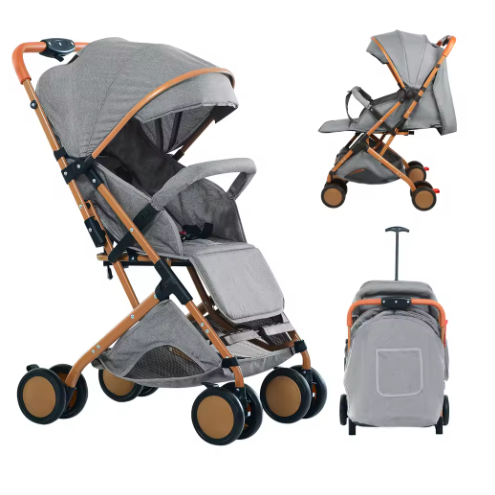 Kinderwagen 0–6 Jaar – Inklapbaar, Zit- en Ligstand, met Klamboe