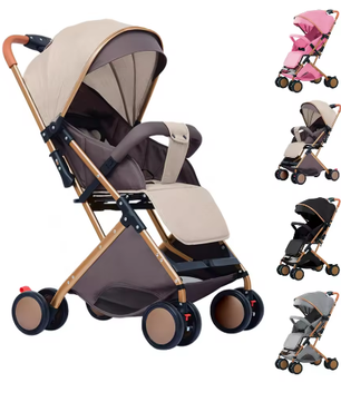Kinderwagen 0–6 Jaar – Inklapbaar, Zit- en Ligstand, met Klamboe