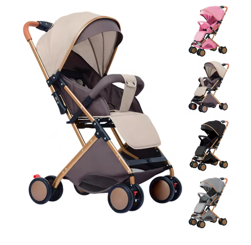 Kinderwagen 0–6 Jaar – Inklapbaar, Zit- en Ligstand, met Klamboe