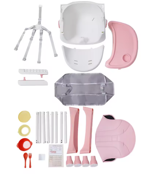 Verstelbare Kinderstoel met Kussen – Dubbele Lade en 5-Punts Veiligheid