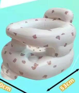 Opblaasbare Babybank – PVC Kinderzitje met Ingebouwde Pomp, Opvouwbaar en Draagbaar