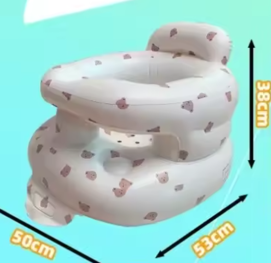 Opblaasbare Babybank – PVC Kinderzitje met Ingebouwde Pomp, Opvouwbaar en Draagbaar