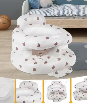 Opblaasbare Babybank – PVC Kinderzitje met Ingebouwde Pomp, Opvouwbaar en Draagbaar
