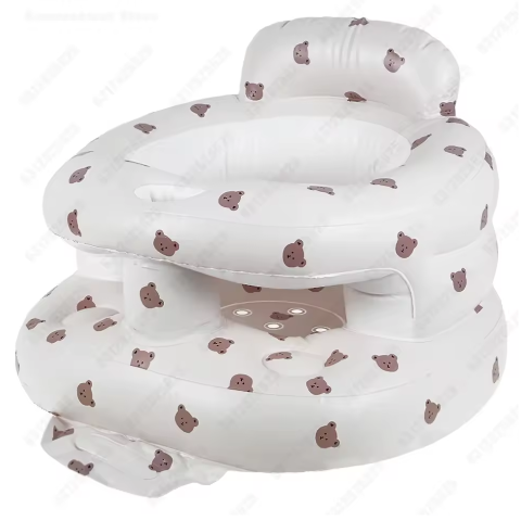 Opblaasbare Babybank – PVC Kinderzitje met Ingebouwde Pomp, Opvouwbaar en Draagbaar
