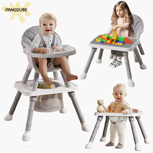 7-in-1 Converteerbare Kinderstoel – Eten, Spelen en Leren