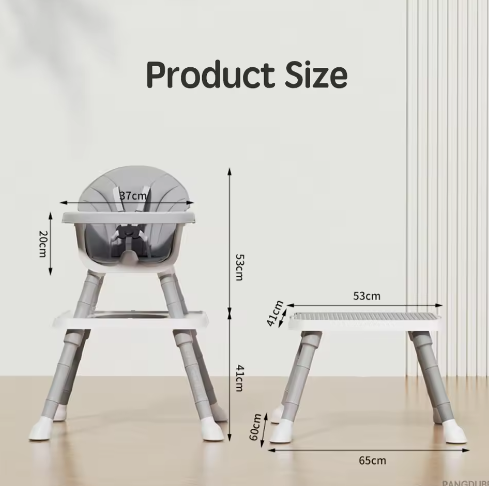 7-in-1 Converteerbare Kinderstoel – Eten, Spelen en Leren
