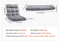 Opvouwbare Vloerstoel met Rugsteun – Multifunctionele Fauteuil voor Lezen, Ontspannen en Slapen