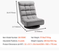 Opvouwbare Vloerstoel met Rugsteun – Multifunctionele Fauteuil voor Lezen, Ontspannen en Slapen
