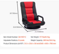 Opvouwbare Vloerstoel met Rugsteun – Multifunctionele Fauteuil voor Lezen, Ontspannen en Slapen