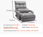 Opvouwbare Vloerstoel met Rugsteun – Multifunctionele Fauteuil voor Lezen, Ontspannen en Slapen