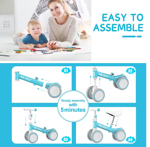 Verstelbare Loopfiets voor Baby’s en Peuters – Eerste Balansfiets