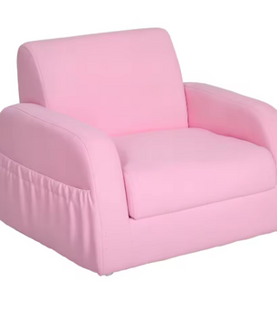 Transformeerbare Kinderfauteuil 2-in-1 – Opvouwbaar met Hoge Rug