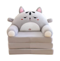 Pluche Opvouwbare Kinderbank 2-in-1 – Kinderfauteuil en Slaapbank
