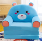 Pluche Opvouwbare Kinderbank 2-in-1 – Kinderfauteuil en Slaapbank