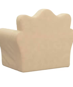 Gezellige Crèmekleurige Kinderslaapbank – Zachte Pluche 2-in-1 Fauteuil