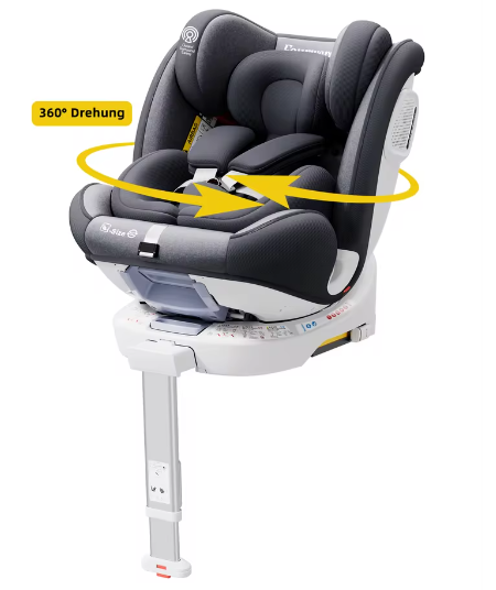 360° Draaibaar Kinderzitje met ISOFIX – 40–150 cm, 5-Punts Gordel