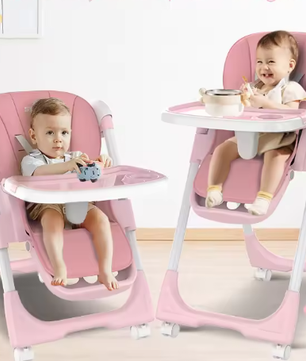 Opvouwbare Kinderstoel met Verstelbare Rugleuning en Lade