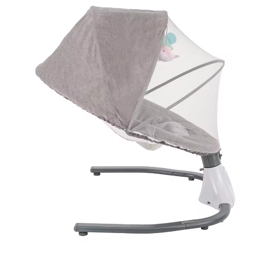 lektrische Babyschommelstoel met Muziek, Bluetooth en Afstandsbediening – Comfortabel Babybedje 1–12 Maanden