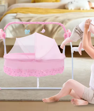 Elektrisch Babybedje Wieg – Automatische Schommel met Muziek 0–18 Maanden