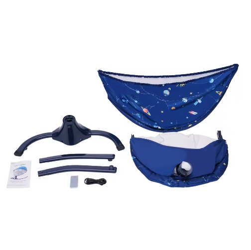 Elektrische Babyschommel met Afstandsbediening, Muziek en 4 Schommelsnelheden