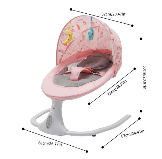 Elektrische Babyschommel met Afstandsbediening en Bluetooth