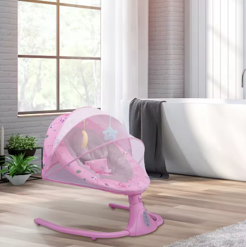 Verstelbare Babyschommel met Afstandsbediening en 4 Snelheden