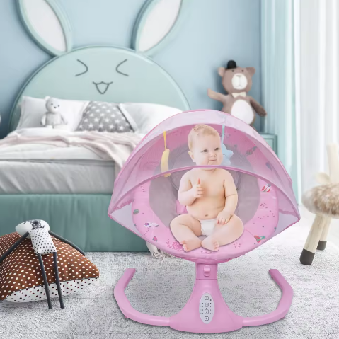 Verstelbare Babyschommel met Afstandsbediening en 4 Snelheden