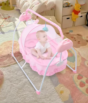 Automatische Elektrische Babywieg 0–18 Maanden – Opvouwbaar met Muziek en Afstandsbediening