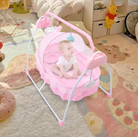 Automatische Elektrische Babywieg 0–18 Maanden – Opvouwbaar met Muziek en Afstandsbediening