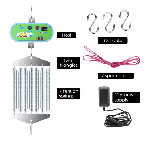 Elektrische Babyschommel Controller met Digitale Timer en Verstelbare Snelheid