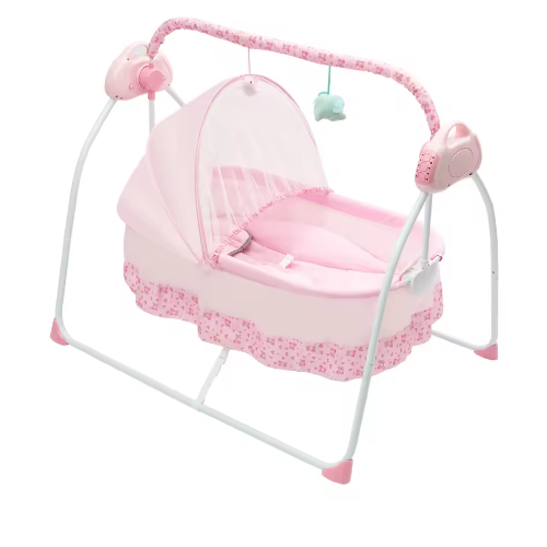 Elektrische Babywieg met Afstandsbediening, Opvouwbaar en Bluetooth Muziek