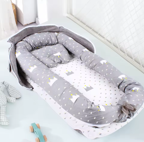 Draagbaar Baby Slaapbedje met Afneembaar Matras en Opvouwbaar Ontwerp