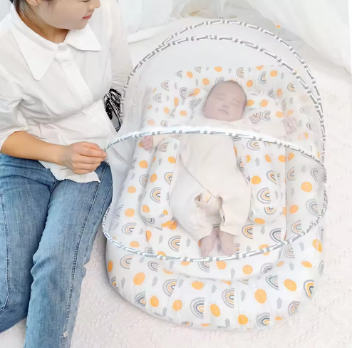 Draagbaar Neonataal Slaapmatje voor Baby – Bionisch Ontwerp, Alle Seizoenen, 85 × 55 cm