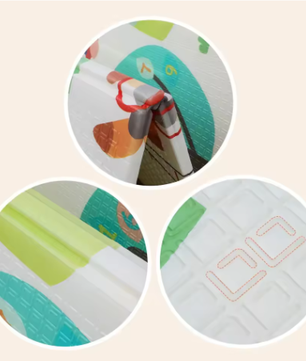 Opvouwbare Babykruipmat 180 × 160 cm – XPE Schuim, Dubbelzijdig en Antislip