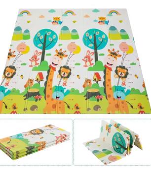 Opvouwbare Babykruipmat 180 × 160 cm – XPE Schuim, Dubbelzijdig en Antislip