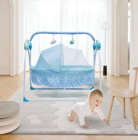 Elektrische Babywieg Auto-Swing met Muziek, Bluetooth en Net